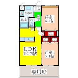 羽犬塚駅 徒歩17分 1階の物件間取画像